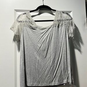 Shein t-shirt with lace. Size medium. NWOT